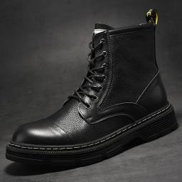 Martin boots men's British style high -top men's boots in summer leisure, leather shoes workers, men's boots black tide boots