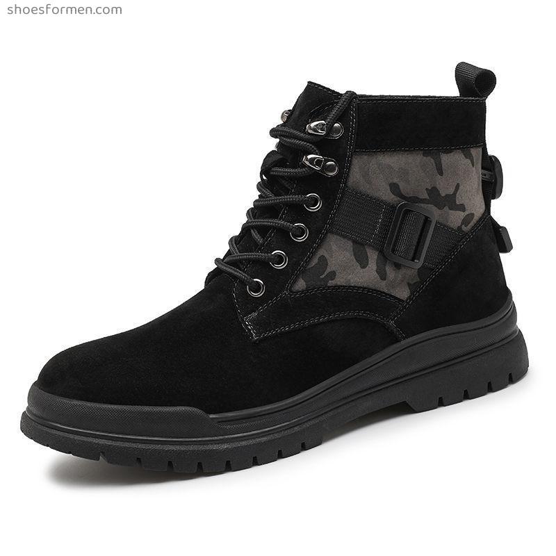 Martin boots men's high -top Korean version of Korean work boots help British style personality winter cotton shoes boots