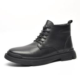 Men's Martin Boots Autumn And Winter New Breathable To Help Tooleware Boots British Wind Trend High Shoes Boots Tide