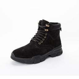 Men's Martin Boots Large Size High-top Plus Velvet 2021 Autumn And Winter New Korean Version Of The Wild Boots Warm Trend Boots Male