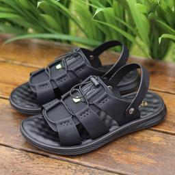 Men's Roman sandals 2022 summer trend shoes beach shoes men's latex massage bottom casual thick bottom cold slippers outside