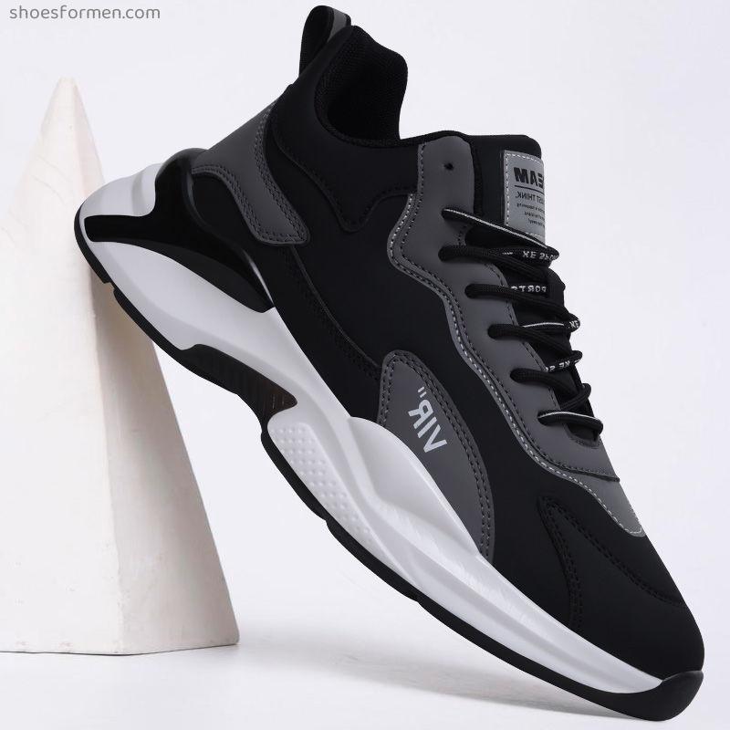 Men's Shoes 2022 Spring New Breathable Round -headed Running Shoes Casual Fashion Shoes Korean Soft Bottom comfortable sneakers Male