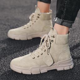 Men's boots autumn and winter new men's high -top casual men's shoe outdoor outdoor Martin boots fashion trend boots