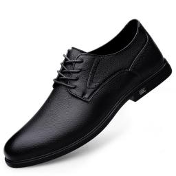 Men's business shoes 2022 new dress men's shoes British casual single shoes workplace trend wedding shoes