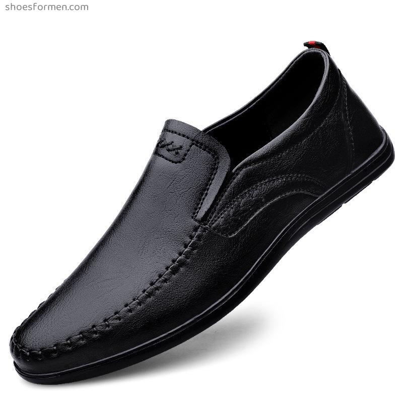 Men's casual leather shoes 2022 Fashion British Dou Bean Shoes Set driving lazy driving shoes men's shoes