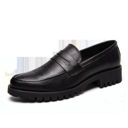 Men's casual leather shoes spring new hairstyle tide shoes retro bean shoes, one pedal large size lazy shoes