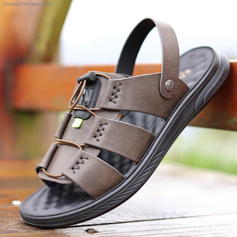 Men's casual sandals 2022 summer trend beach shoes men's soft bottom breathable Roman sandals men's cool slippers two wear