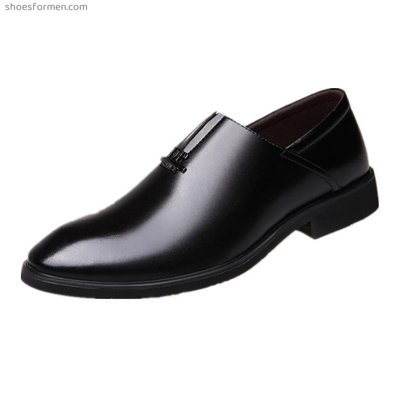 Men's dress business casual shoes popular fashion men's shoes British shoes soft leather case feet shoes