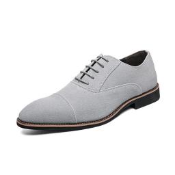 Men's fashion business leather shoes British large size solid color grinding skin oxford shoes dress men's shoes