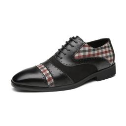Men's fashion stitching business shoes dress plus Oxford shoes wedding photography men's shoes