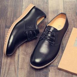 Men's leather shoes autumn new business dress British breathable casual shoes Korean version of the trend driving work shoes