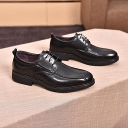 Men's leather shoes leather business dress handmade Oxford shoes Yinglan wedding shoes casual breathable British Korean version of the pointed shoes