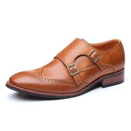 Men's Leather Shoes Male 2020 Spring True Leather Yingblock Men's Shoes Carved Large Size Men's Shoes Business Men's Shoes