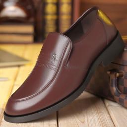 Men's leather shoes male soft bottom shoes leather business formal costumes and casual middle -aged elderly father shoes
