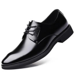 Men's leather shoes trend fashion business casual shoes British tape men's shoes leather shoes