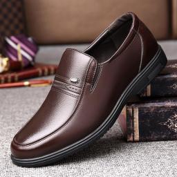 Men's sandals leather shoes Summer leather sandals men's holes, breathable hollow business formal dress casual shoes