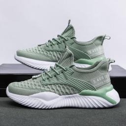 Men's shoes 2022 New spring men's casual shoes fashionable student running tide shoes sports flying shoes men