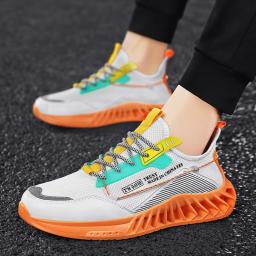Men's shoes 2022 Summer new comfortable casual lines, men's shoes colorful running shoes flying woven tide, sports shoes