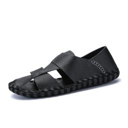 Men's shoes 2022 Summer new fashion trend men's beach sandals casual hollow air -ventilated leather beacon men
