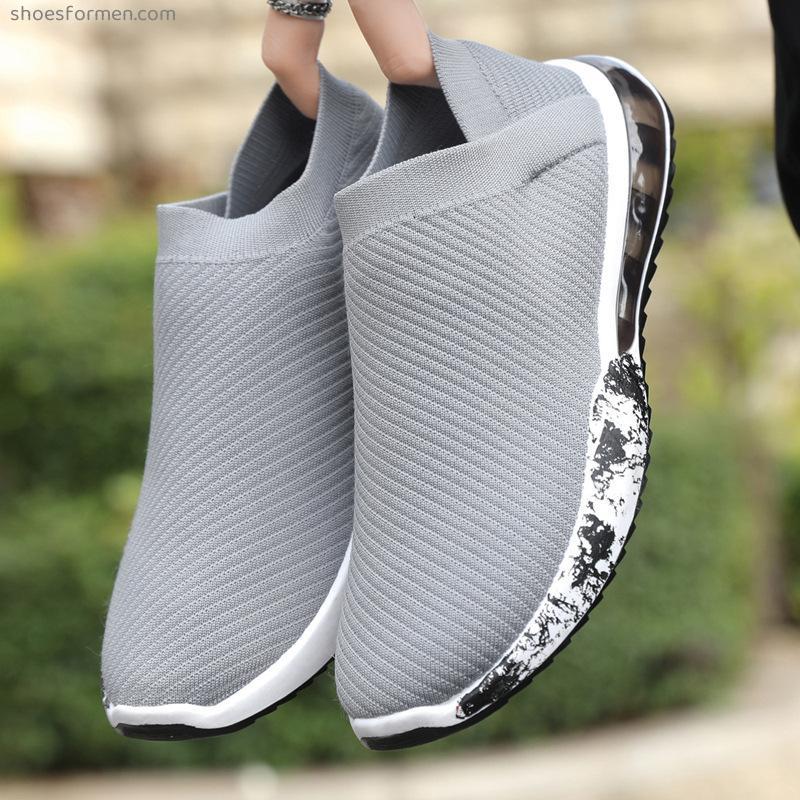 Men's shoes 2022 Summer new flying shoes one foot kick casual shoes fashion men's sports shoes