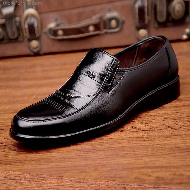 Men's shoes 2022 spring new breathable fashion trend business dress men's shoes casual groom marriage shoes
