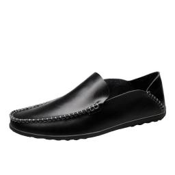 Men's shoes 2022 spring new casual leather shoes men's fashion British large size shoes trend business driver peas shoes men