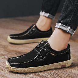 Men's shoes 2022 spring new fashion trend casual shoes men's low -top band -shoe pork skin personality snail shoes