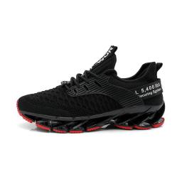 Men's Shoes Autumn Breathable Flying Weave Casual Men Trend Blade Fish Scale Sports Running Shoes