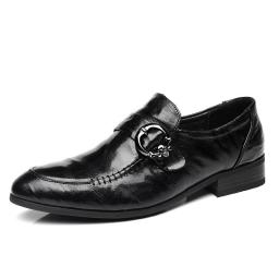 Men's shoes leather shoes men's men's head sheepskin dress business sets of pointed British commuter work shoes