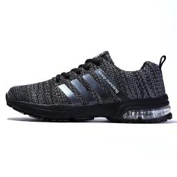Men's Shoes New Autumn Men's Sports Running Shoes Flying Weaving Large Size Air Cushion Leisure