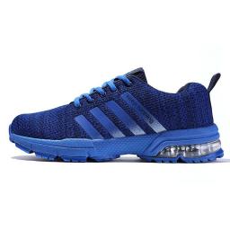 Men's Shoes New Autumn Men's Sports Running Shoes Flying Weaving Large Size Air Cushion Leisure