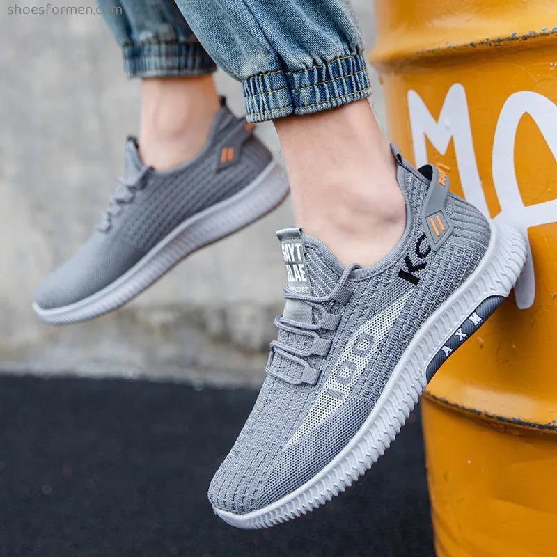 Men's shoes new summer breathable flying sneakers casual shoe outdoor running shoe men
