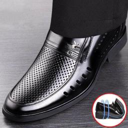 Men's shoes plus velvet spring and autumn business is fitted with foot round head shoes