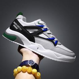 Men's shoes spring ultra -fiber leather plate shoes trend white shoes men's leisure sports students low -top tide shoes 2022 new models