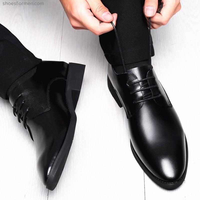 Men's shoes summer breathable men's leather shoes business formal dress men's leather shoes wholesale leather soft bottom casual trend men's shoes