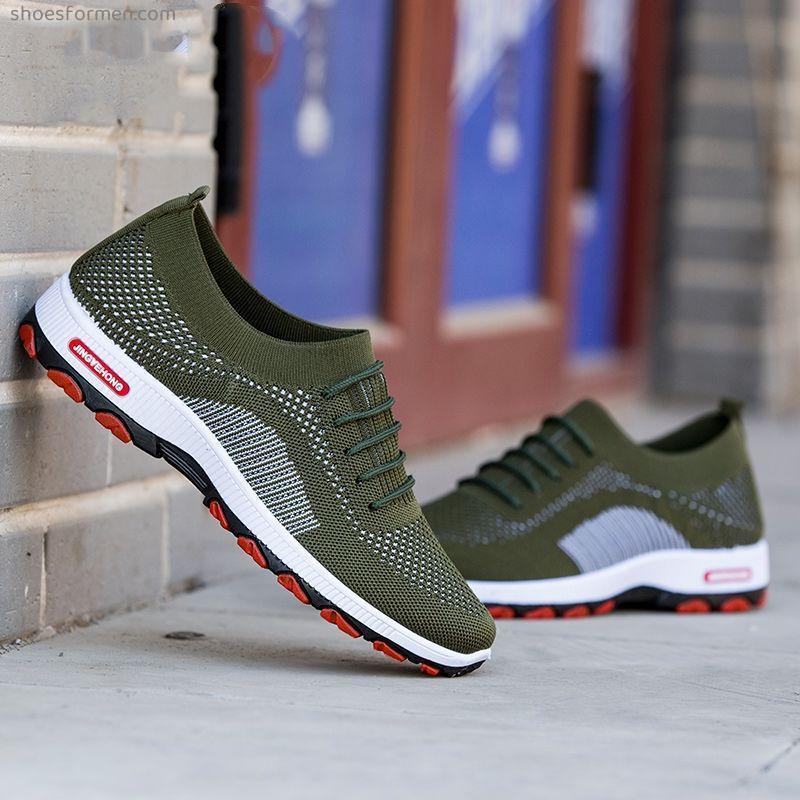Men's sneakers 2022 Summer new flying shoes fashion casual shoes net breathable work men's shoes