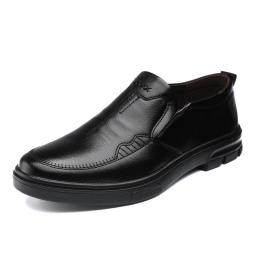 New 2022 spring and autumn leather shoes male business low-top casual shoes men's single shoes set foot
