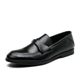 New Leather Shoes Men's Foot Lazy Men's British Leather Shoes Piece Lazy casual shoes shoyes