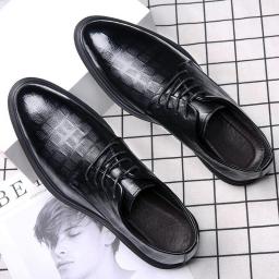New Soft -bottom Fashion Set Low -top Business Shoes Men's Leather All -match Trendy Breathable Sports Casual Leather Shoes
