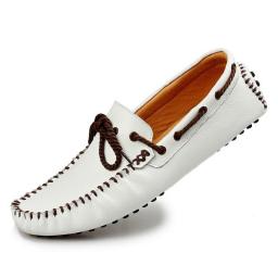 New driving shoes men's casual soft bottom loafers, kicking men's white new bean bean shoes men