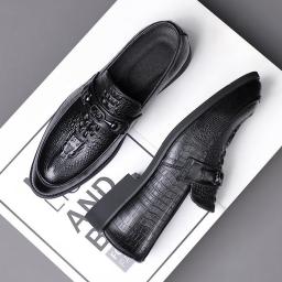 New header cowhide men's business format leather shoes men 2022 autumn gentleman British style men's shoes leather shoes