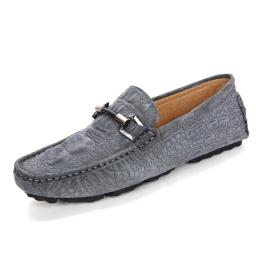 New leather driving shoe bean bean shoes male leather scrub, British leisure shoes, Lefu Shoes Male