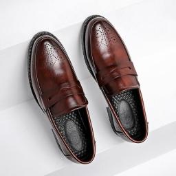 New Men's Casual Facing Shoes Business British Bolk Casual Shoes Wedding Shoes