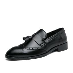 New men's large size shoe stream Subrok lazy set leather shoes fashion retro versatile casual leisure shoes