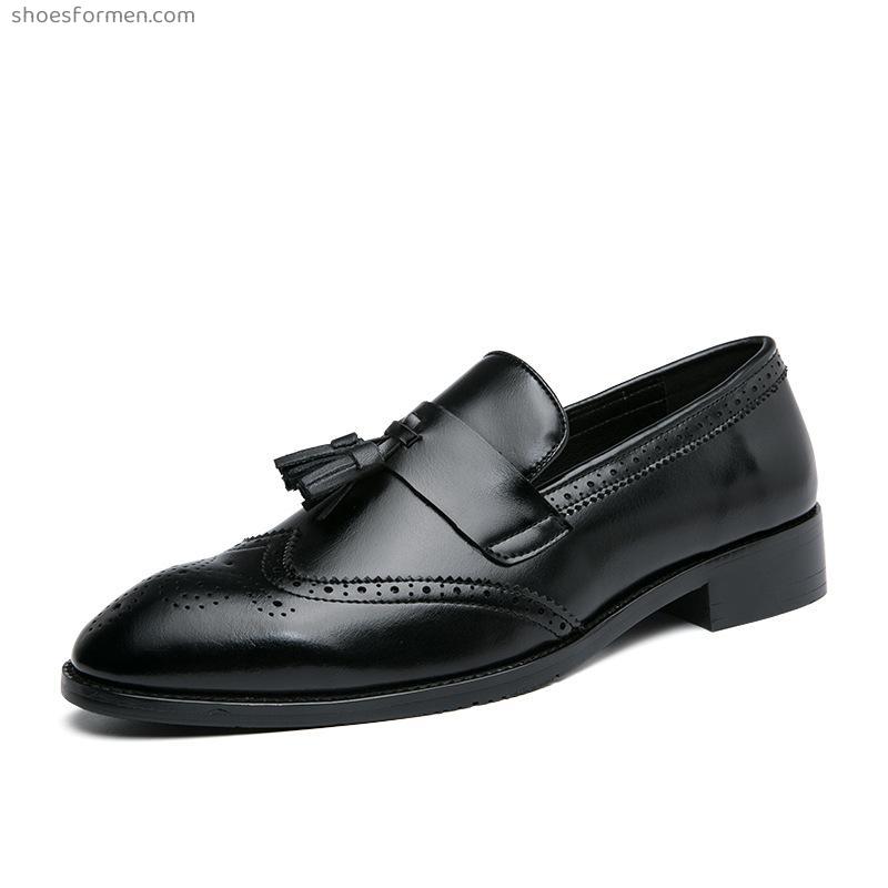 New men's large size shoe stream Subrok lazy set leather shoes fashion retro versatile casual leisure shoes
