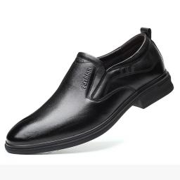 New men's leather business casual shoes men's head leather fashion single shoes comfortable set of feet men's shoes men