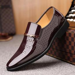 New men's pointed leather shoes business men's shoes fashion trend men's shoes large size pointed shoes