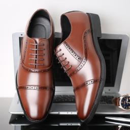 New men's shoes business formal dress British shoes extra large size leather shoes large soft bottom soft bottom soft leather men's shoes