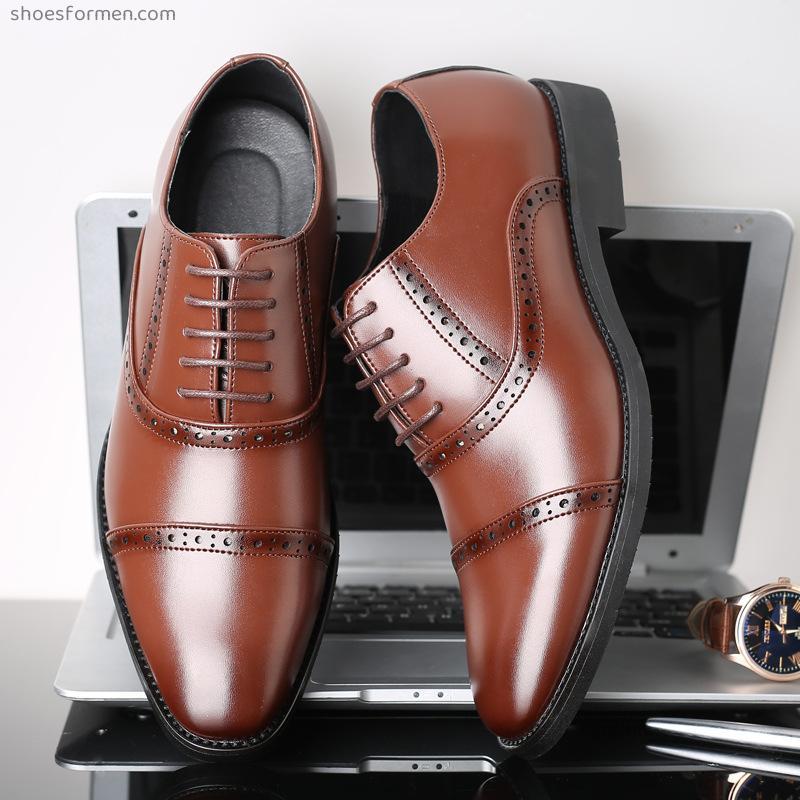 New men's shoes business formal dress British shoes extra large size leather shoes large soft bottom soft bottom soft leather men's shoes