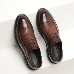 New men's shoes business format leather shoes men's Korean version of trendy casual shoes men British leather shoes men